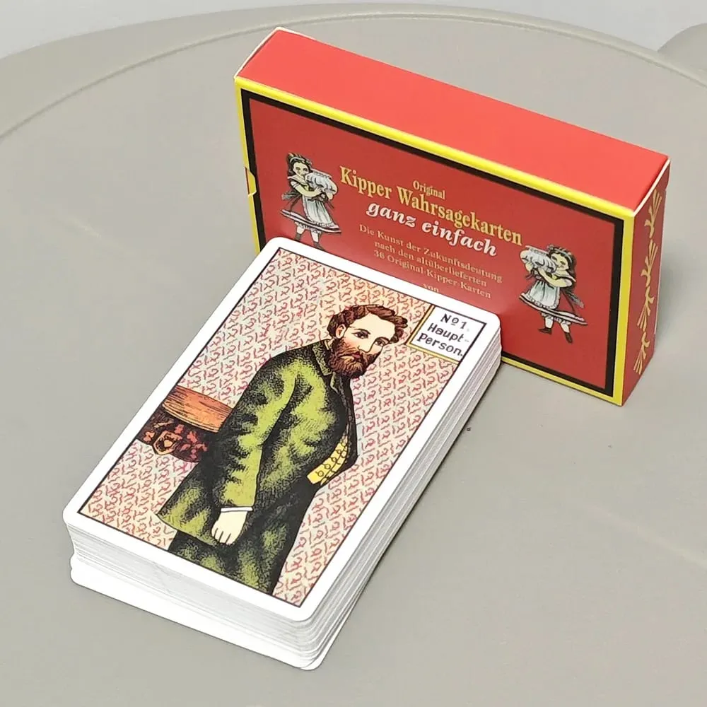 Kipper Wahrsagekarten Cards-36Pcs Vintage German Biedermeier Style Oracle Cards for Fortune Telling & Divination German Version — image 2