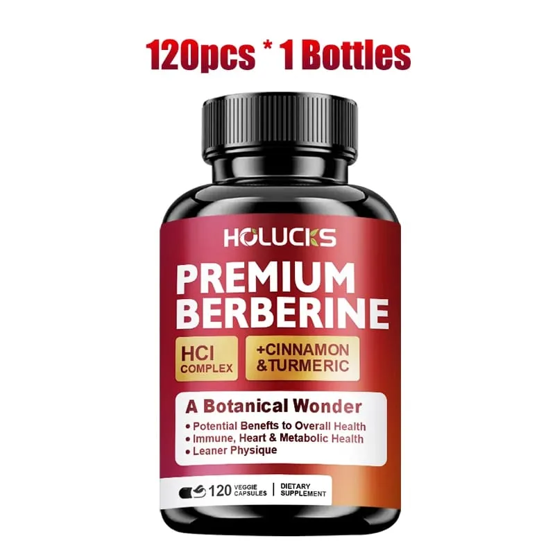 Les Capsules de berbérine soutiennent la glycémie, le cœur, le métabolisme, la santé digestive, la gestion du poids, la désintoxication du foie, antioxydant, immunitaire