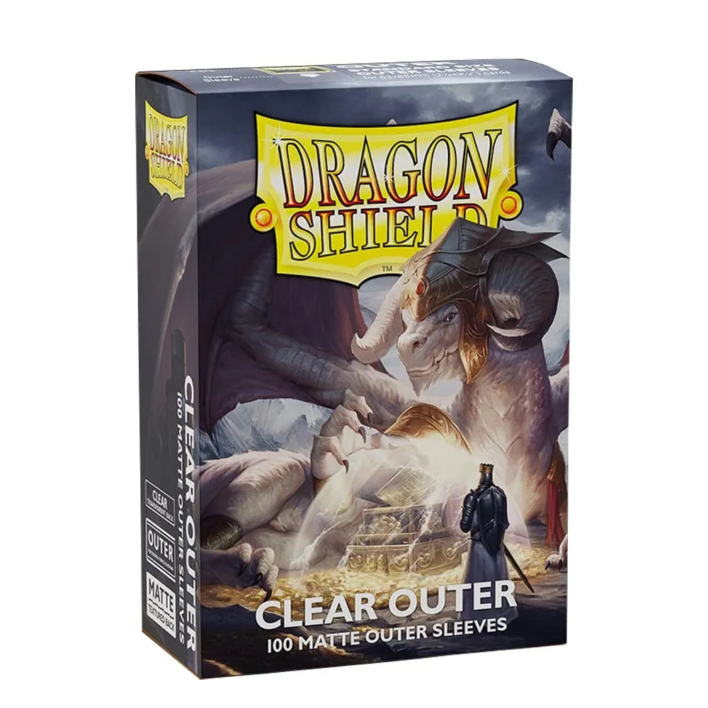 100ct claro exterior dragão escudo mangas de cartão fosco claro tcg tamanho padrão manga protetor de cartão tcg mgt/ptcg/fab cobre