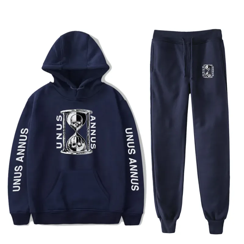 Popular Comfortable Unus Annus Print Sweatshirt Sweatpants Suit Hoodies+ Trousers Suit Boys/Girls 2 Piece Set Clothes