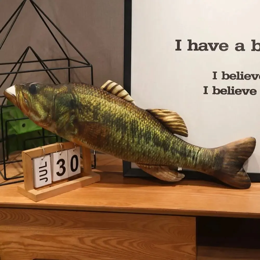 Sofa Cushion Perch Simulation Fish Pillow Stuffed PP Cotton Cartoon Fish Soft Grouper Fish Anime Pillow Home Decoration