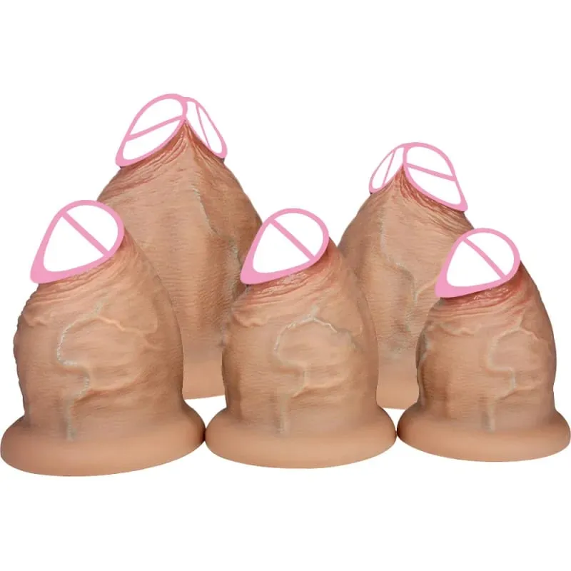 5 Sizes Silicone Dildos Butt Plug Thick 