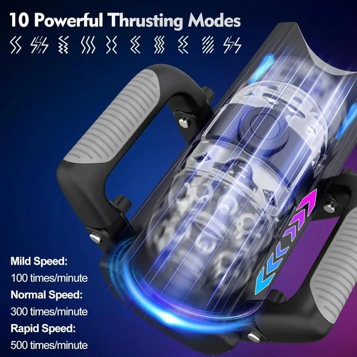 Tự Động Tay Cầm Masturbator 6 Đoạn Cố Định Điểm Kính Thiên Văn Nam Một Chìa Khóa Nổ Thủ Dâm Cốc Huấn Luyện Đồ Chơi Tình Dục dành Cho Nam