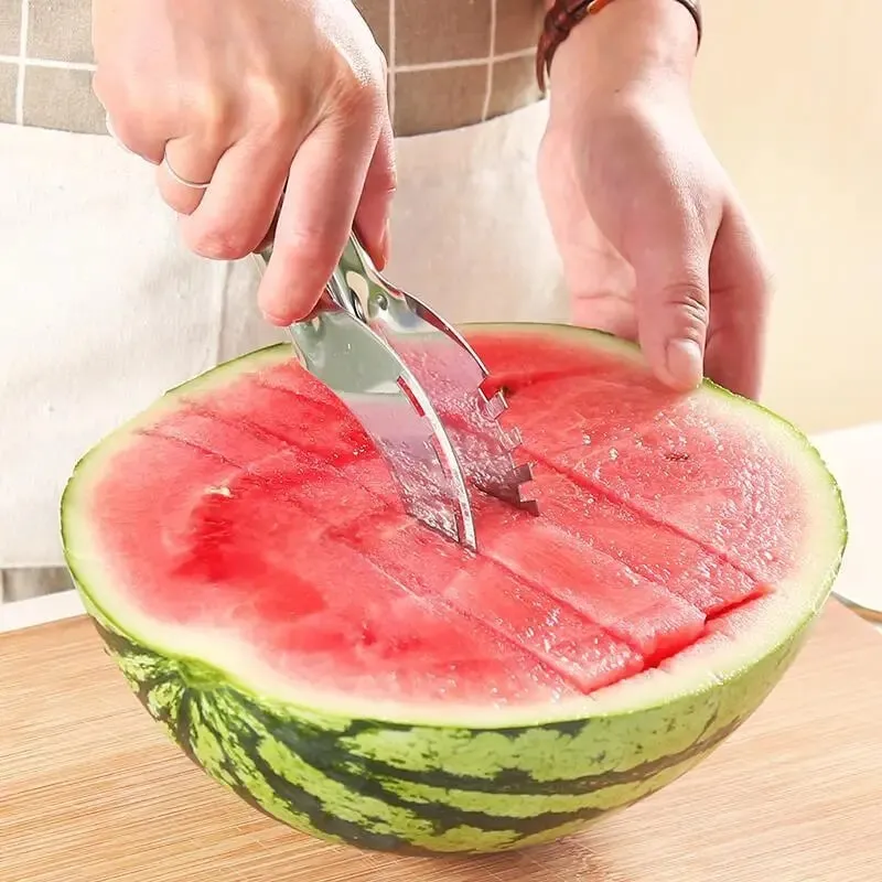 Stainless Steel Windmill Watermelon Cutter Artifact Salad Fruit Slicer Cutter Tool Watermelon Digger Kitchen Accessories Gadgets