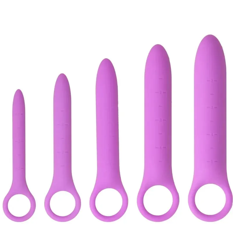5pcs/Set Soft Silicone Anal Plugs With Scale Beginner Anal Stimulator Trainer Sex Play Toy Back Court Female Flirt Butt Plug