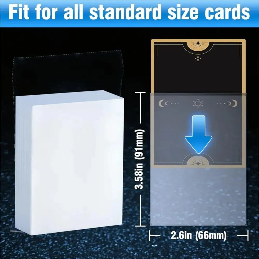 500 Counts Clear Penny Card Sleeves Plastic Soft Trading Card Protectors For Standard Pokemon MTG Baseball Sports Game Card