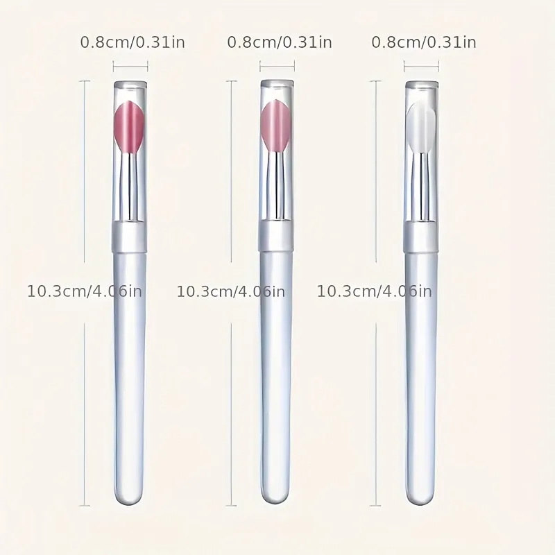 5 cọ vẽ móng tay bằng silicon có thể tái sử dụng với hiệu ứng gương - dụng cụ trang điểm & sơn móng tay hai đầu