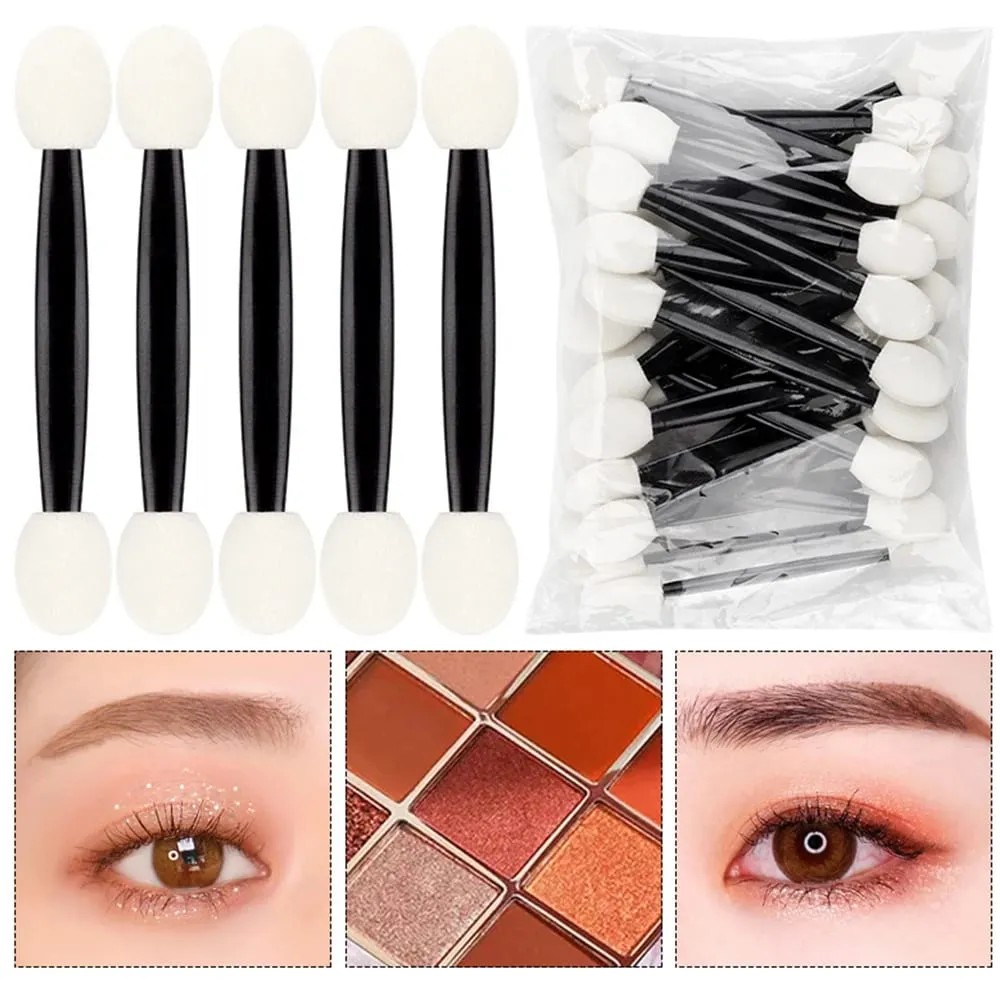 50/200pcs Eyeshadow Applicators Dual Sides Eye Shadow Brush Makeup Sponge Brushes For Girls Cosmetic Tool Beauty Applicators
