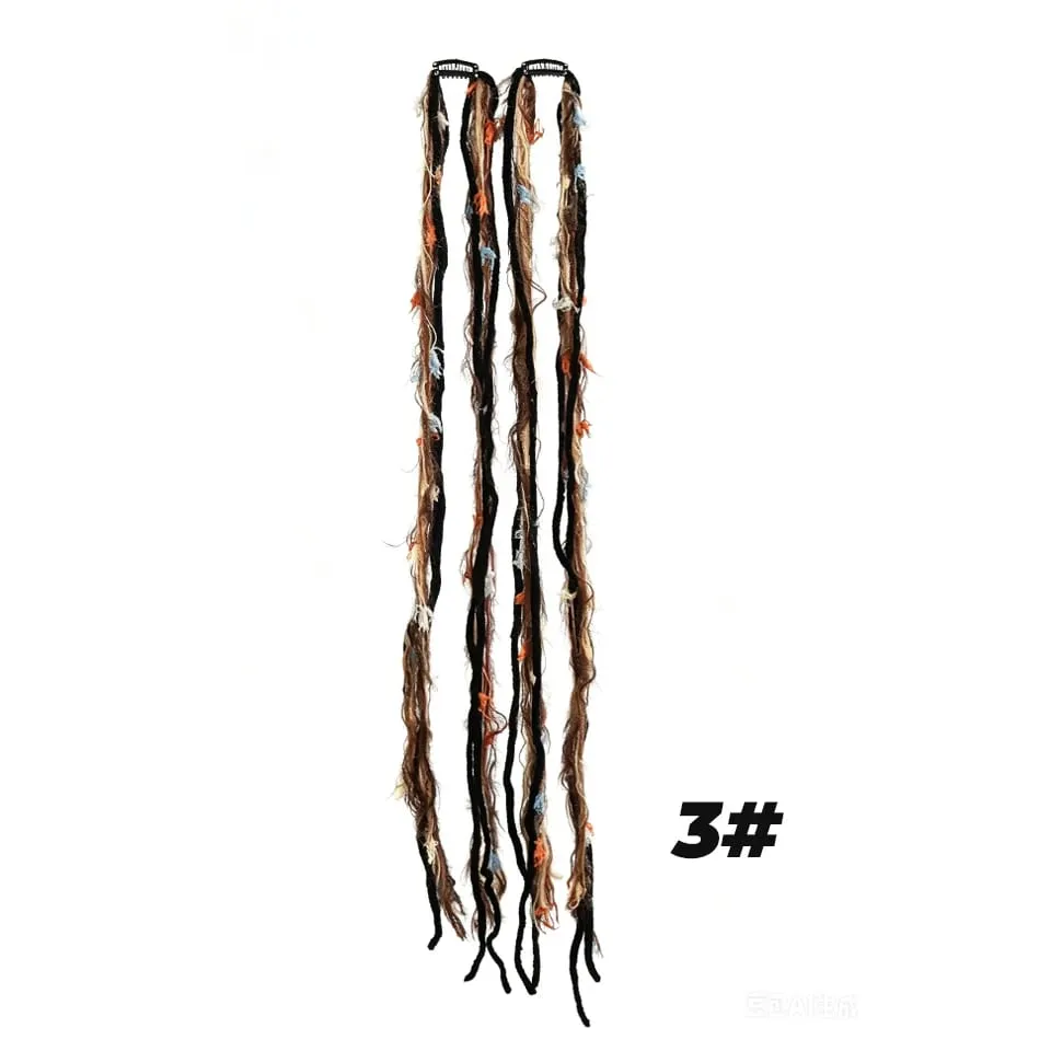 Plush Maillard Colored Long Tassel Headband Bohemian Hair Accessory Suitable for Women's Parties