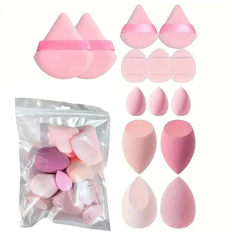 33pcs beauty set makeup kit large and small beauty sponges for flawless makeup application and removal of makeup full set
