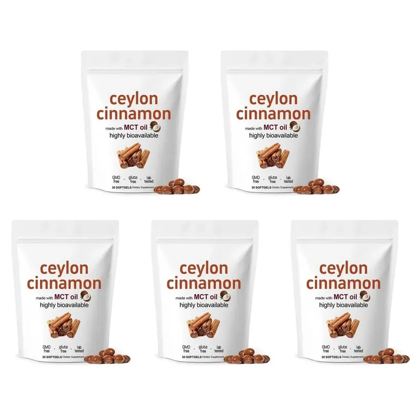 Ceylon Cinnamon Softgels 30 Count Natural Cinnamon Extract Supplement for Daily Wellness Digestion & Vitality Support