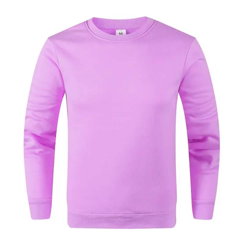 Sweat-shirt à manches longues pour hommes et femmes, pull basique décontracté, couleur unie, printemps automne, sport, Techwear