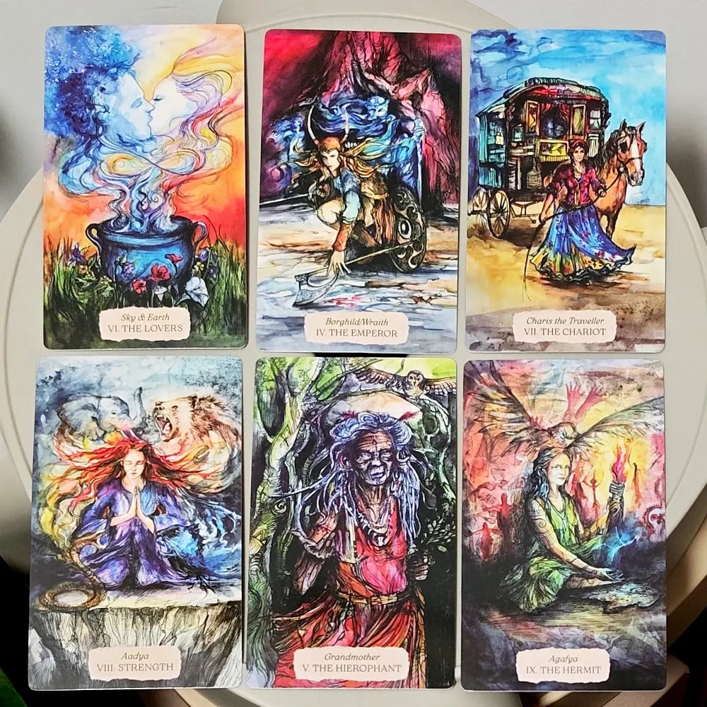 Bonestone & Earthflesh Tarot Deck 12*7cm – A Journey Through Myth Mysticism and Sacred Landscapes