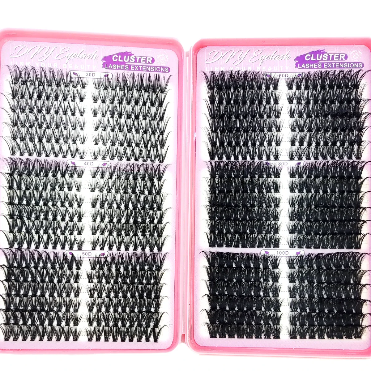 36 row fluffy eyelash bundle left and right eyelashes extended 30-100D independent eyelashes cat eye eyelash extension