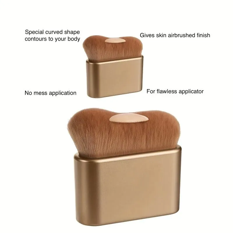 1PC Golden Large Self Tanning Blend Brush Professional Kabuki Brushes Powder Foundation Blusher Shadow Bronzer FaceandBody Brush