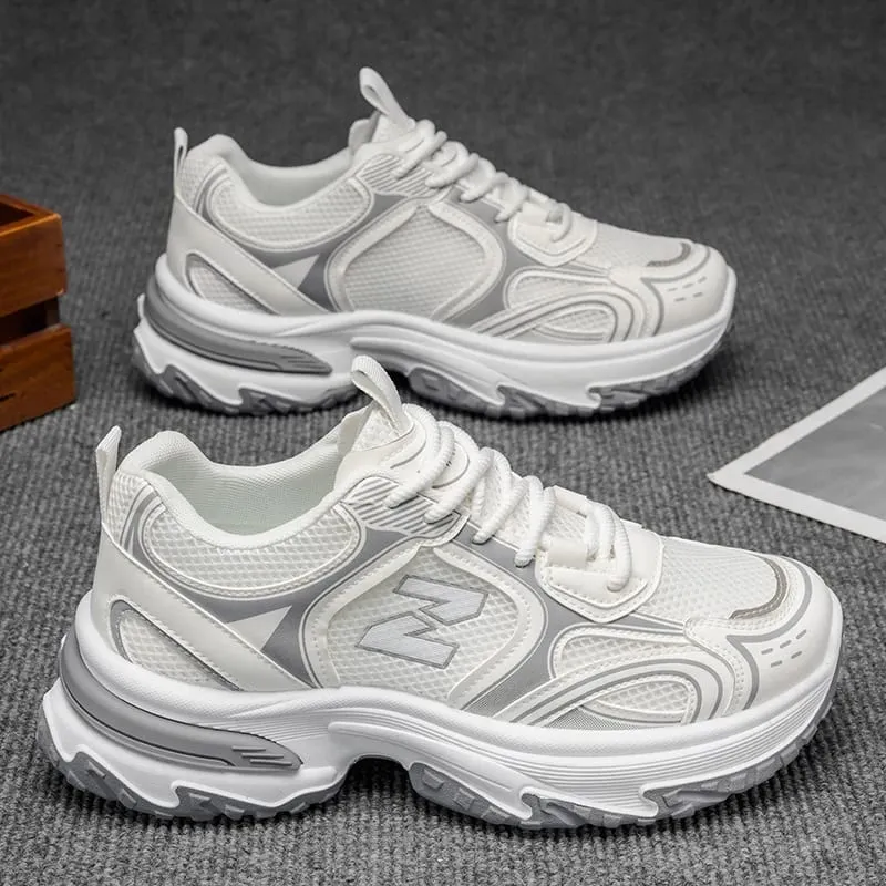 2025 New Thick - Soled Height - Increasing Men's Sneakers Retro Style Mesh Breathable Versatile Casual Shoes