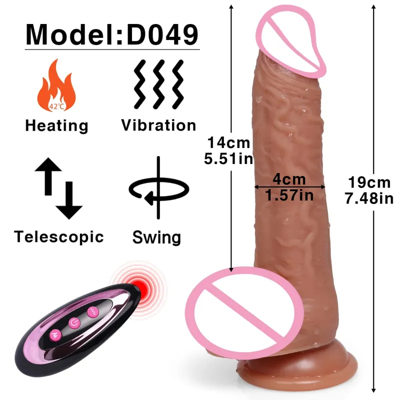 Long Dildo Vibrators for Women Heating Telescopic Machine Sex Toys Super Big Dick Large Realistic Penis Huge Dildos Vibrator