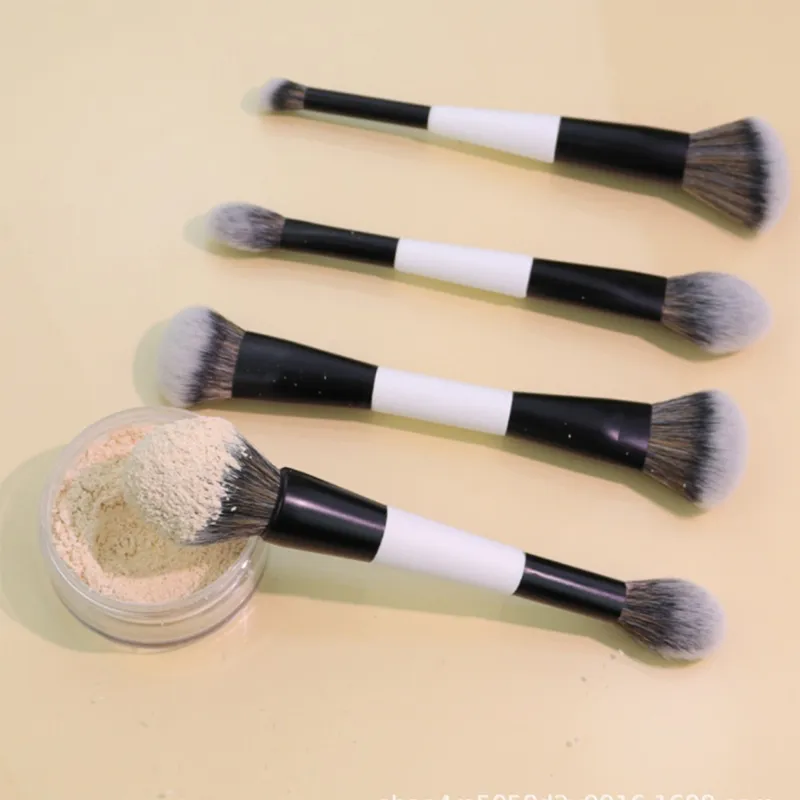 ✦ Dual-Ended Foundation Face Brush Double-ended Powder Blush Contour And Eyeshadow Concealer Makeup Brushes