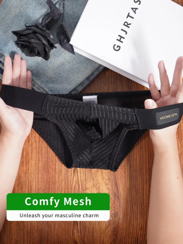New Men's Silky Mercerized Briefs Quick‑Dry Breathable Lightweight Premium Texture Gym Workout Sports Male Underpants