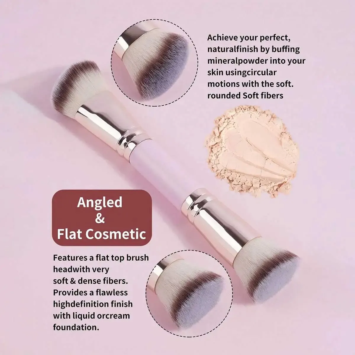 4pcs Basic Makeup Brushes Set With Box Dual-ended Foundations Powder Blush Details for Eyeshadow Brushes Beginner Travel — image 4