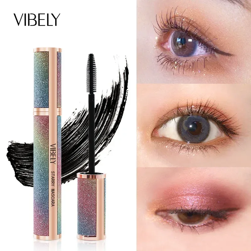 Diamond 4D Mascara Silke Fiber Vandtæt Lang Øjenvippeforlængelse Forlængelse Tyk Sort Mascara Øjenmakeup Produkter Kosmetik