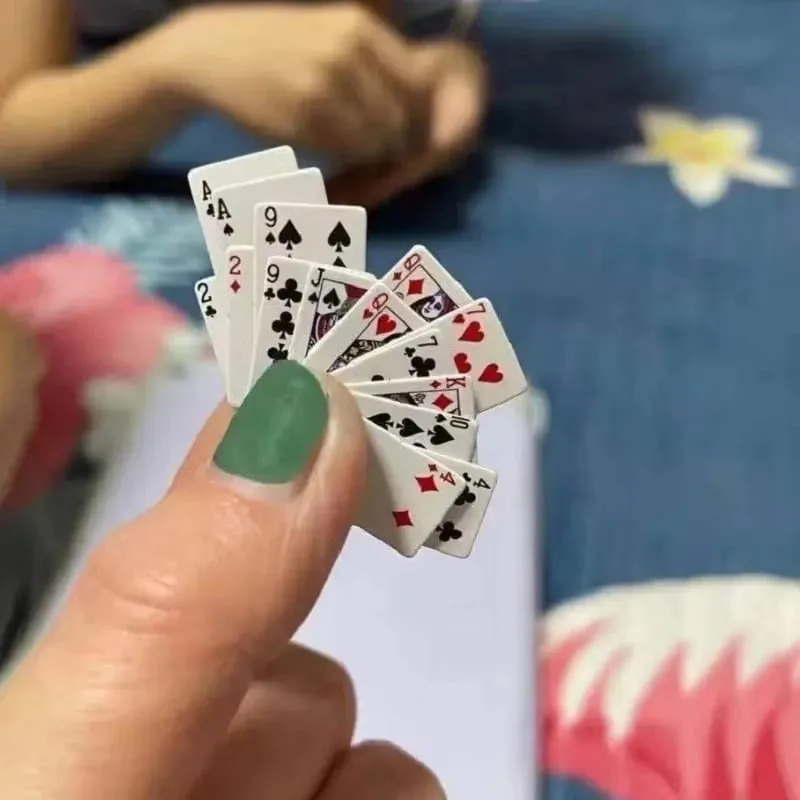 Funny Cute Mini Playing Cards Poker Games Super Small Cards Spoof Gifts Travel Toys Prank Props Miniature Poker Card