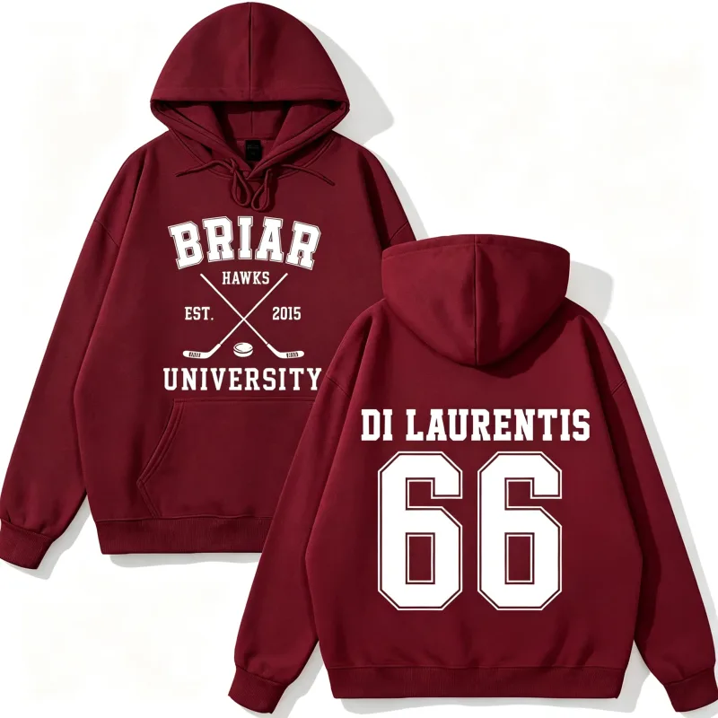 Di Laurentis 66 Off Campus TV Series Briar University Hoodie Men Women Clothing Fashion Winter Vintage Casual Loose Sweatshirt