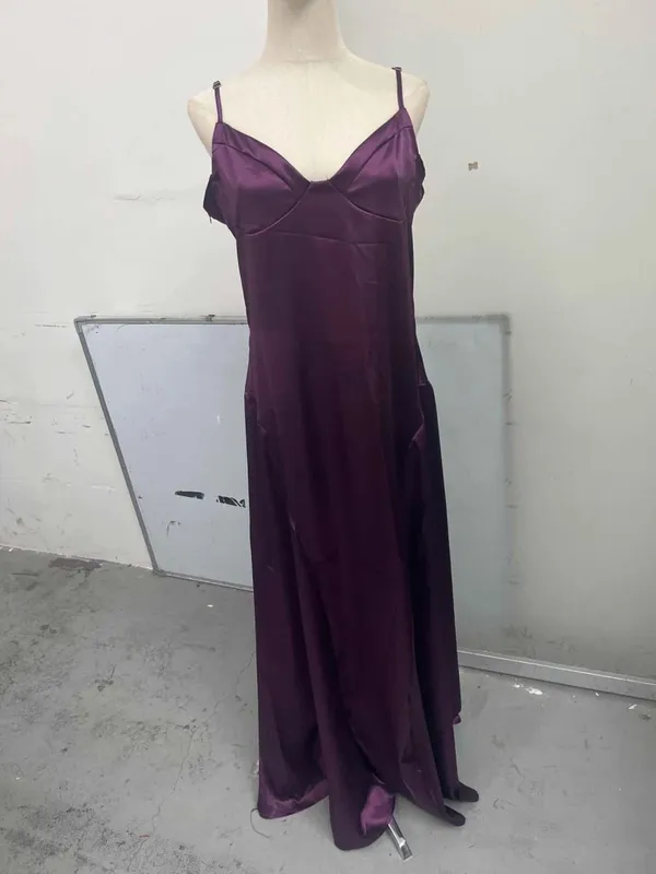 Femmes jaune coupe basse dos nu taille haute Robe à lacets sans manches taille Cincher Spaghetti sangle robes fête Club femmes Robe — image 10