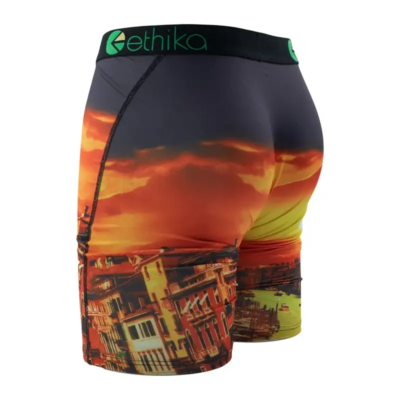 1Pcs Men Underwear Boxers Breathable Mesh Mens Underpants Plus Size Man Swimming Boxer Briefs Summer Sexy Men's Panties
