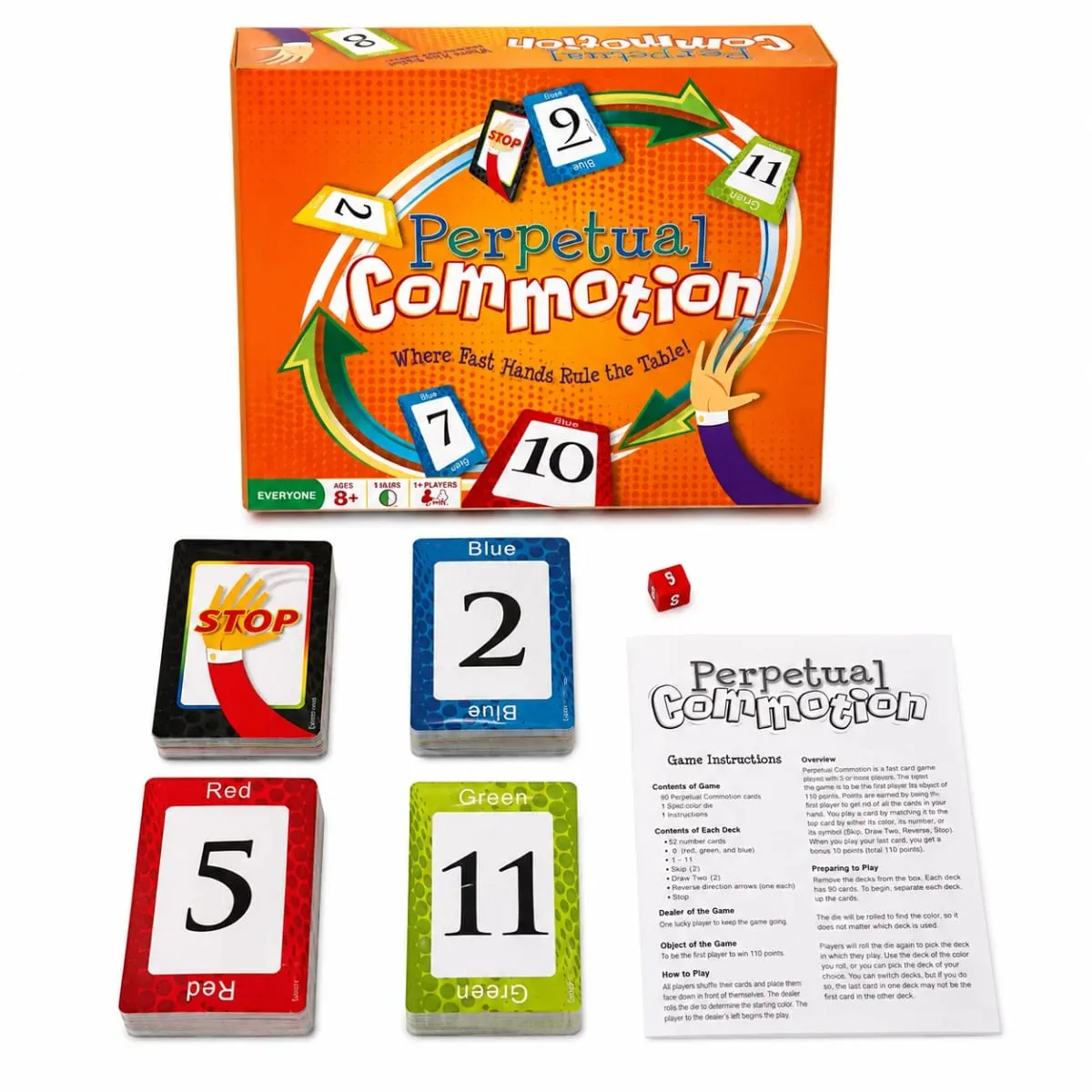 Perpetual Commotion Fast Hands Number Card Game Family Party Strategy Reaction Game English Version 2026 New Model — image 4
