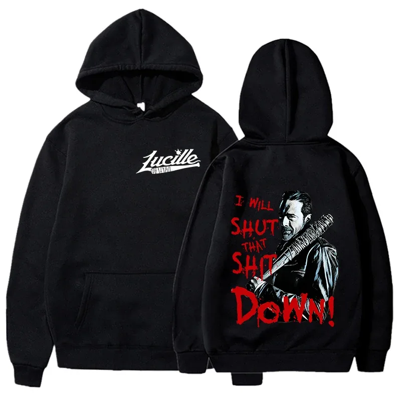 Men And Women Negan This Is Lucille The Walking Dead Printed Hoodie Casual Tops Unisex Harajuku Long Sleeve Sweatshirts New