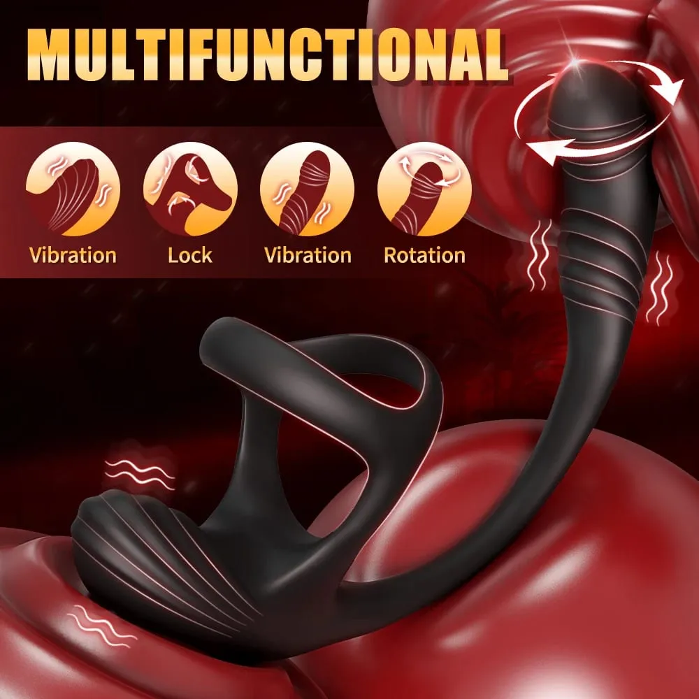 Vibrant godemichet anal masseur de Prostate APP contrôle anneau de pénis anneau de pénis jouets sexuels pour hommes Couples adultes 18 + — image 3