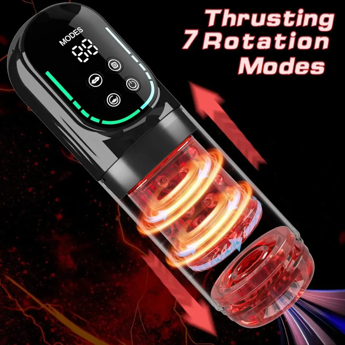Wireless App Control Male Stroker - 8 Mode Oral Lick Simulation Napakahusay na Thrust Function USB Rechargeable Mini Compact Size