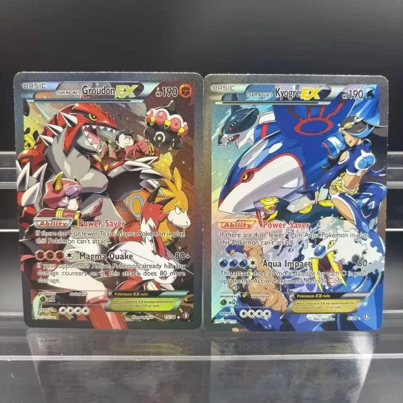 DIY Collection Cards Psyduck Salamence Crobat Mewtwo ex EN Self Made Single Card Classic Game Anime Card Gift Toy