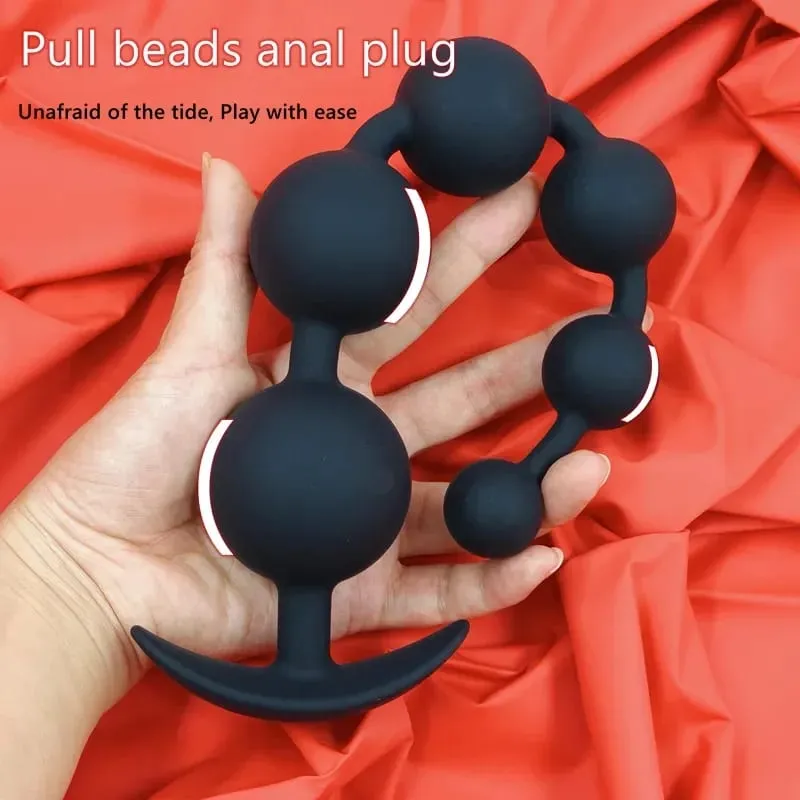Large Anal Plug for Men & Women Multi-Size Silicone Anal Beads Trainer Kinky Adult Sex Toys for Beginners — image 4