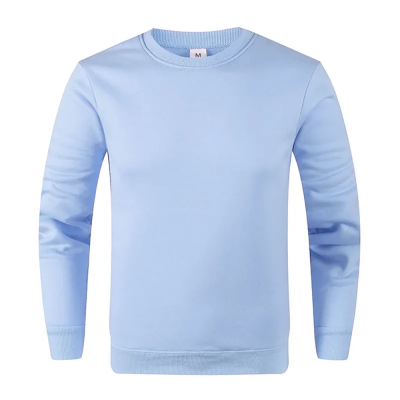 Sweat-shirt à manches longues pour hommes et femmes, pull basique décontracté, couleur unie, printemps automne, sport, Techwear