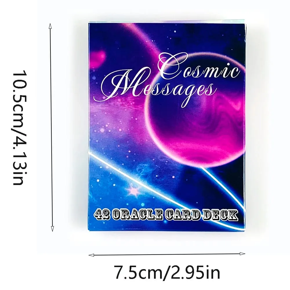 NEW Cosmic Messages Oracle Cards Deck A 42 Oracle Cards Twin Flame Love Message Prophecy Divination Cards Game Board Game