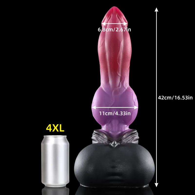 Nothosaur Purplish Red Realistic Huge Anal Plug Butt Plug Animal Fantasy Dildo Massage Anus Dilator Sensual Exploration Sex Toy — image 12
