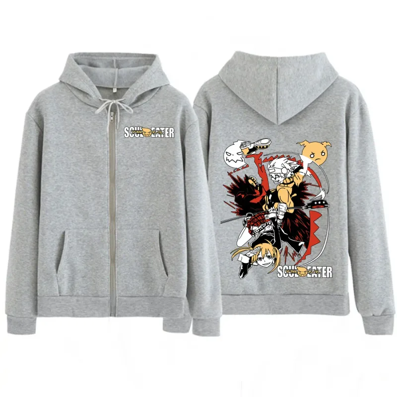 Anime Soul Eater MAKA ALBARN sweat à capuche avec fermeture éclair drôle hommes femmes vêtements mode vêtements surdimensionnés décontracté à manches longues streetwear