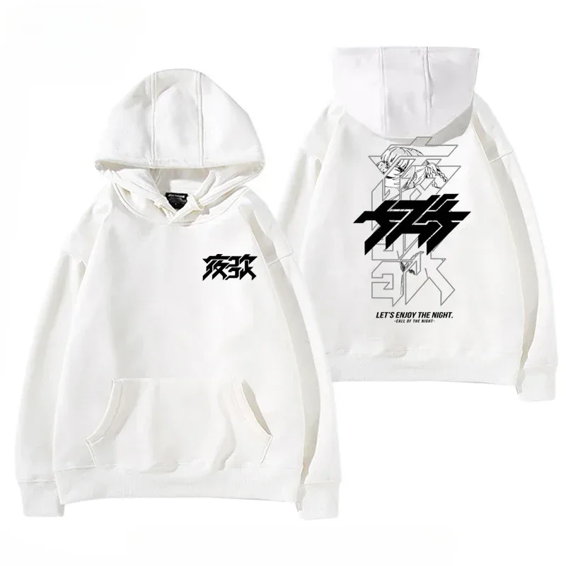 Y2K Anime CALL OF THE NIGHT Nazuna Nanakusa Nakakatawang Hoodie Hip Hop Graphic Sweatshirts Poleron Hombre Streetwear Harajuku Tracksui