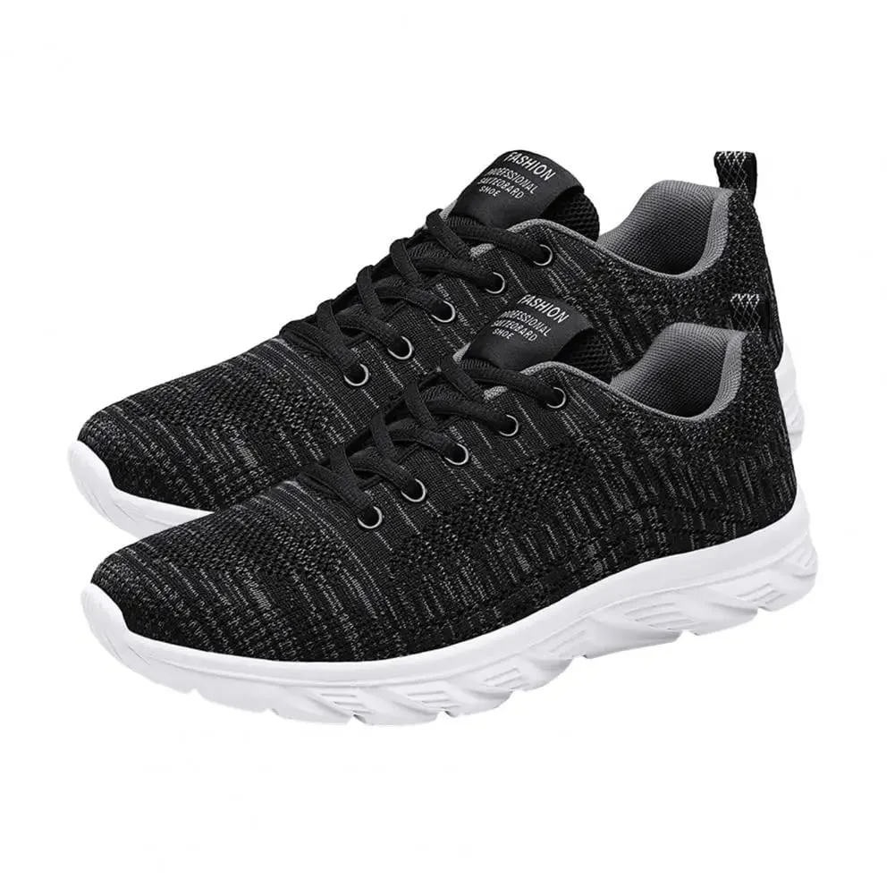 Wide Toe Box Men Shoes Men's Wide Width Mesh Sneakers Casual Sport Shoes for Travel Work Lightweight Flat Lace-up Mountaineering