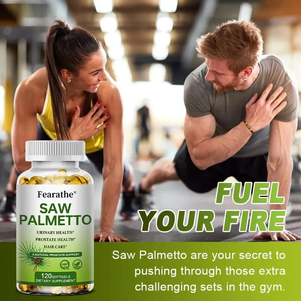 Saw Palmetto Prostate Health Supplement Promote Urinary Tract Function 500mg Per Serving - Vegan Non-GMO Capsules