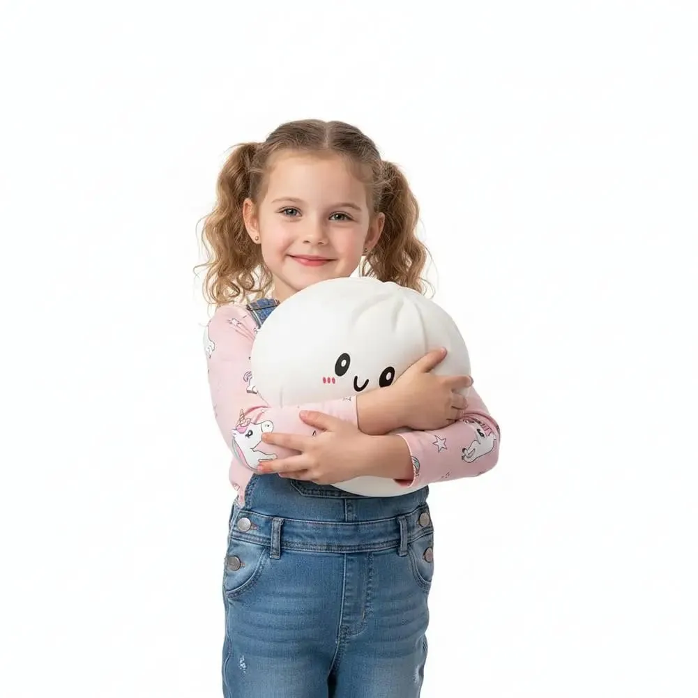 25cm Giant Steamed Bun Squishy Toy Squishy Dumpling Stress Relief Toy Sensory Toys for Kids Adults