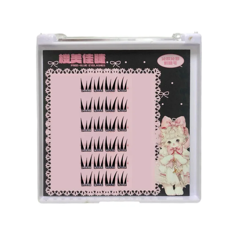 Fluffy Volume False Eyelash Extensions V-shaped Natural Curl Large Capacity Fake Lashes Daily Wear Perfect Eye Makeup For Women