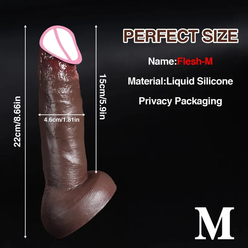 Pas cher peau douce sensation réaliste épais gode gay masturbateurs Silicone Dick grande ventouse pénis Plug Anal Sex Toy pour hommes femmes