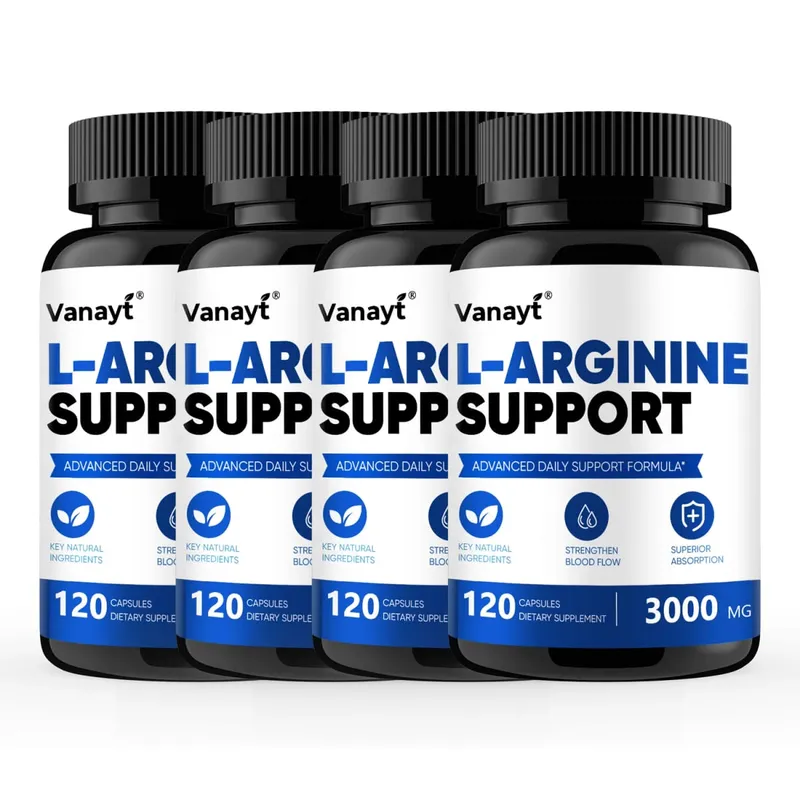 L-Arginine 3000mg Pills Muscle Mass Supplement for Men Women Boost Workout Endurance Energy Heart Vascular Health Support