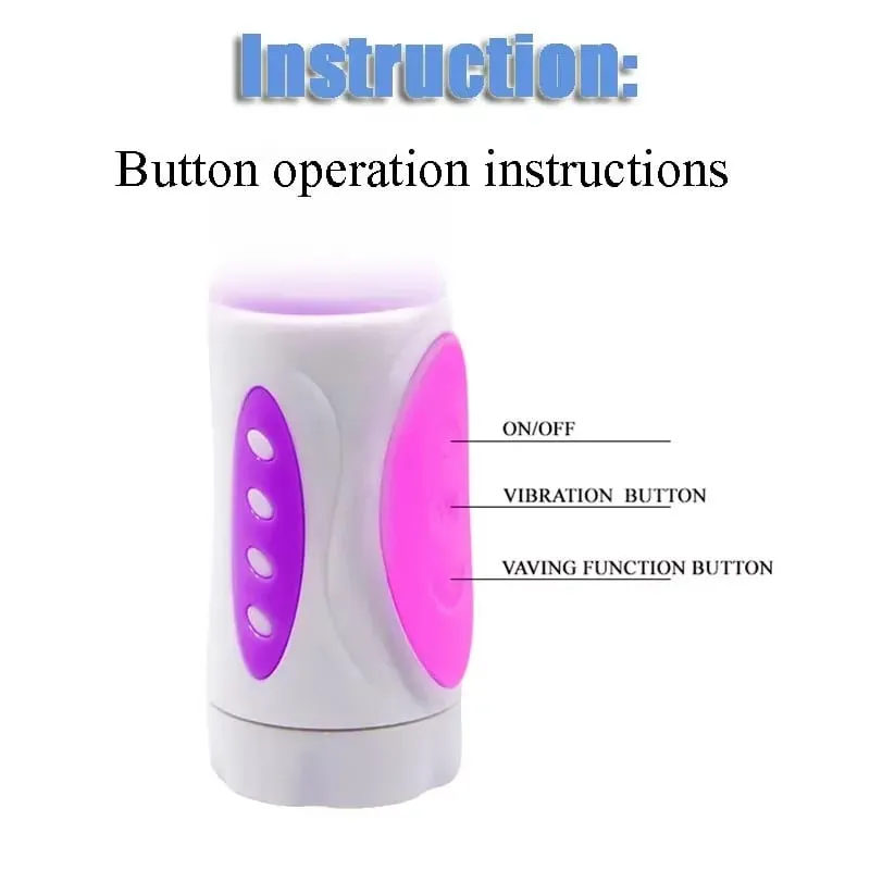 Silicone Rabbit Vibrator 3-in-1 G-Spot Clit Anal Beads Stimulator 10 Modes Thrusting Vibrating Sex Toy for Women