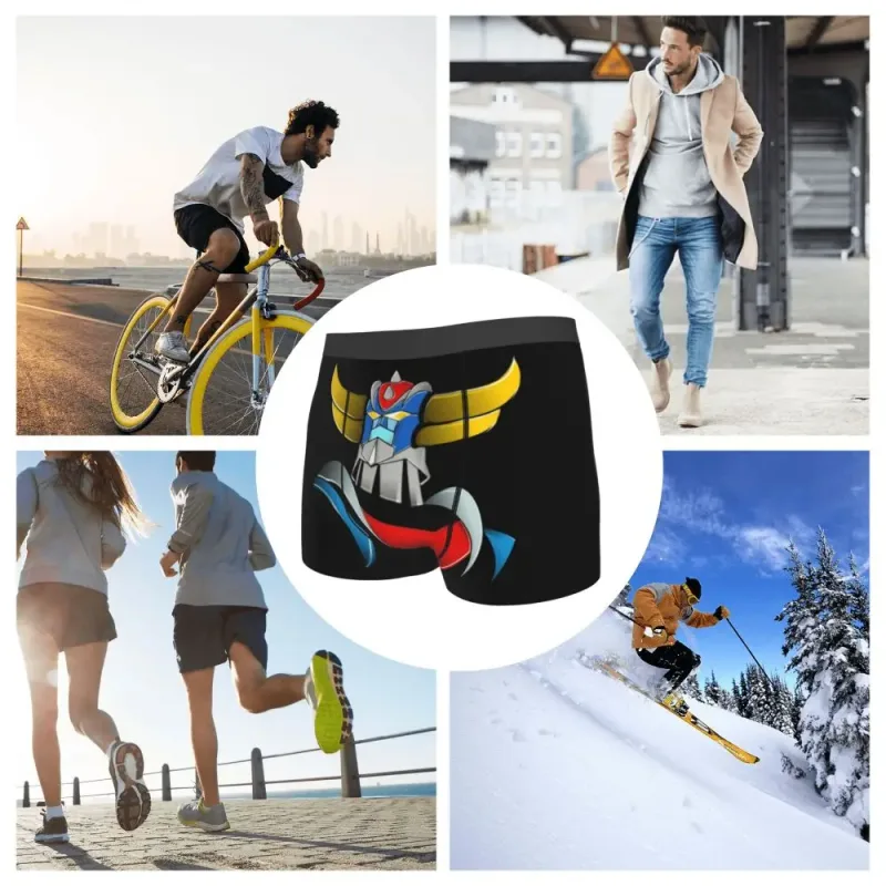 Custom Novelty Goldorak Ufo Robot Grendizer Boxers Shorts Panties Male Underpants Breathbale Briefs Underwear — image 13