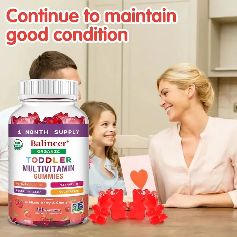 Kids Multivitamin Gummies Kids Vitamins with Vitamin C D E & Zinc for Immune Support Childrens Gummy Vitamins Fruit Flavors — image 4