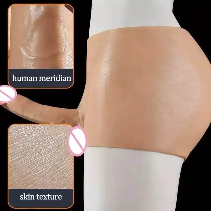 Realistic Hollow Feeling Silicone Skin Dildo Pants soft Penis Sleeve for Couples Strapon Sex toys dick men gay18 Panties Lesbian